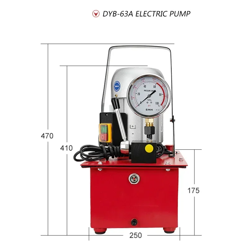 DYB-63A Powerful Double-Acting Electric Hydraulic Pump 220V/70MPa Ultra-High Pressure Water Pump Pump Hydraulic Tools