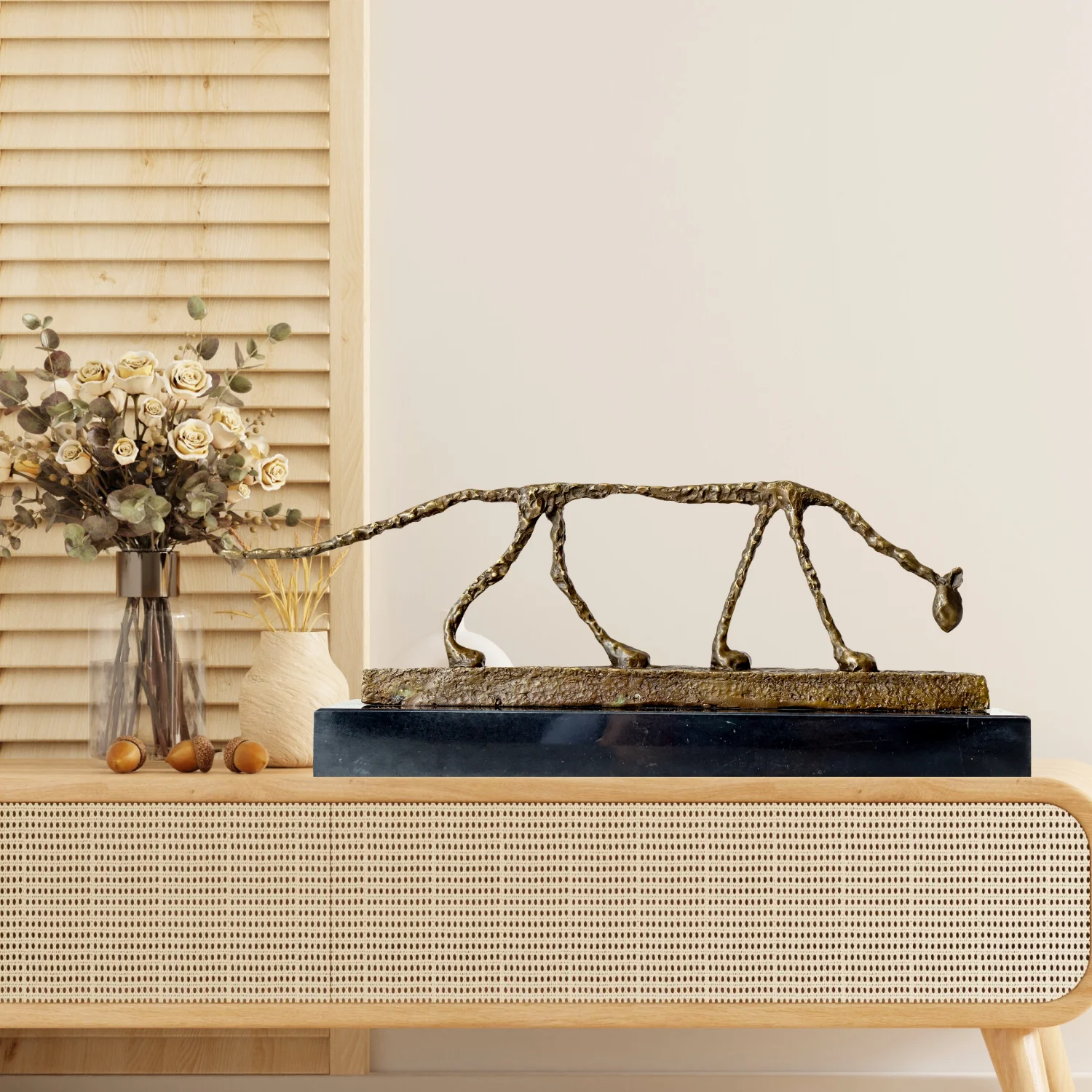 

Бронзовая статуя кошки, абстрактная скульптура кошки, классическая репродукция в стиле Гиакометти, статуя скелета животного для декора дома и коллекции.