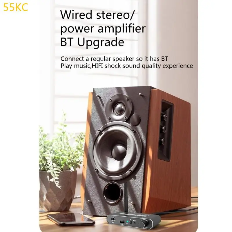 55KC r DAC Converter Adapter Coaxial to R/L 3.5mm Aux Adapter Support U-Disk