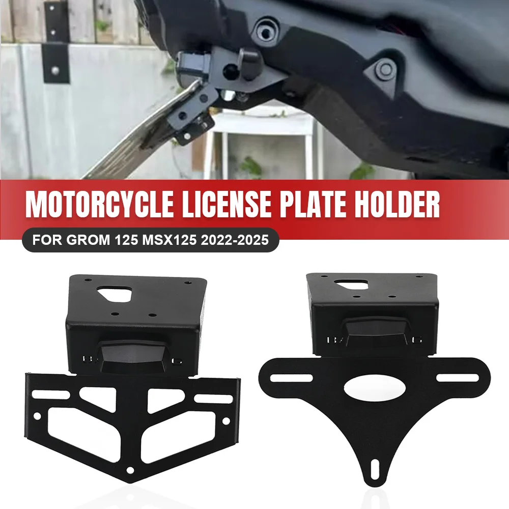

Motorcycle Accessories For Honda Grom 125 MSX125 2022 2023 2024 2025 Number License Plate Holder Bracket Fender Eliminator Kit