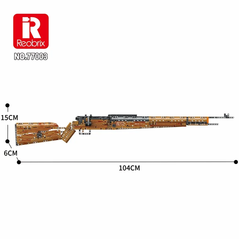 Mauser Kar98K Bouwsteen Model Kan Schieten Zware Sniper Rifle Monteren Bakstenen WW2 Wapens Kinderen Educatief Speelgoed Vakantie Geschenken