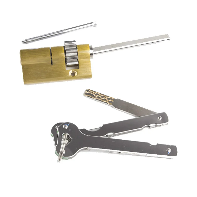

Brass Key Fully Automatic Fingerprint Lock Tail Anti-Theft Emergency Door Lock Manage Cylinder Bedroom Living Handle