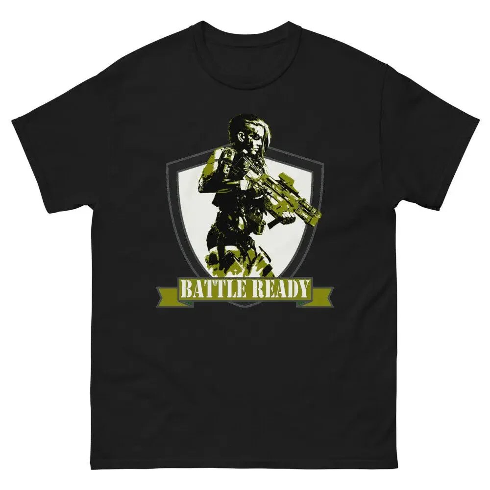 

Ready For Battle, Sir Soldier With Weapon Trendy Design Tee Men's 100% Cotton Casual T-shirts Loose Top Size S-3XL