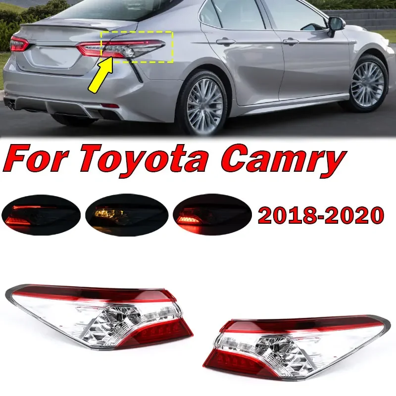 Car Accessories For Toyota Camry 2018 2019 2020 Rear LED Tail Light Turn Siganl Warning Brake Auto Outside Taillight Assembly