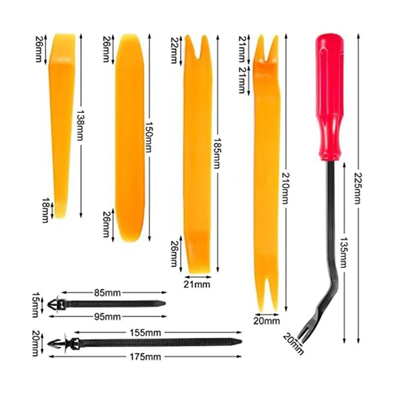 مجموعة مشابك تثبيت مصد السيارة ، مثبتات مسامير بلاستيكية ، مشبك قضيب المقبض ، مسامير تثبيت دبوس الدفع التلقائي ، 26 حجم ،