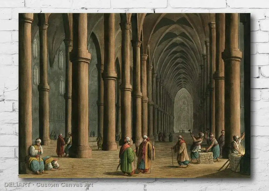

Ottoman Vintage Travel Canvas Poster - Cathedral at Tortosa Custom Size Wall Art Home Room Decor