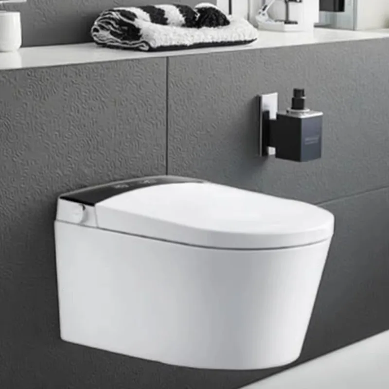 Ultra-Thin Smart Toilet with Gold Remote Control Wall-Hung Smart Toilet Flusher No Water Pressure Limit P Trap Cupc ETL