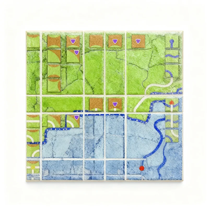 2188pcs MOC Carcassonne 3d Game Model Building Blocks Construction DIY Creative Birthday Assemble Education Christmas Gifts Toys