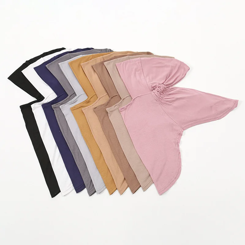 Hijab musulmán para mujer, pañuelo para el cuello, turbante, gorro interior, pañuelo de hueso