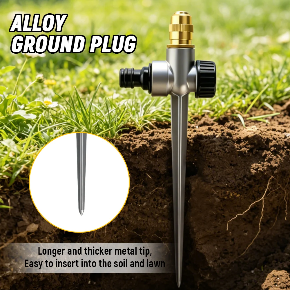 2PCS 360° Rotation Garden Sprinkler Irrigation Watering Tools Automatic Lawn Farm Greenhouse Gardening Plants Watering Sprinkler
