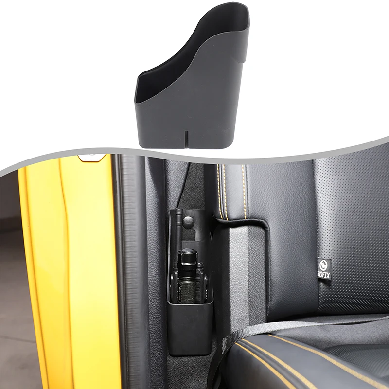 

For Ford Ranger 2023+Automotive Interior Modification Accessories Rear Side Seat Side Storage Box ABS Black