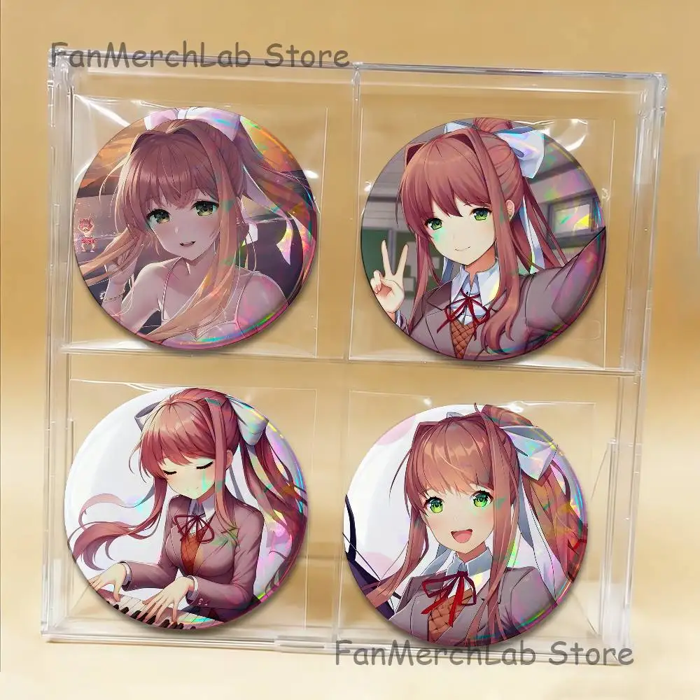 Cartoon Character M-Monika Badges Button Round Creative Pin Brooch Badge Bag Decor Fans Collect Friends Gifts