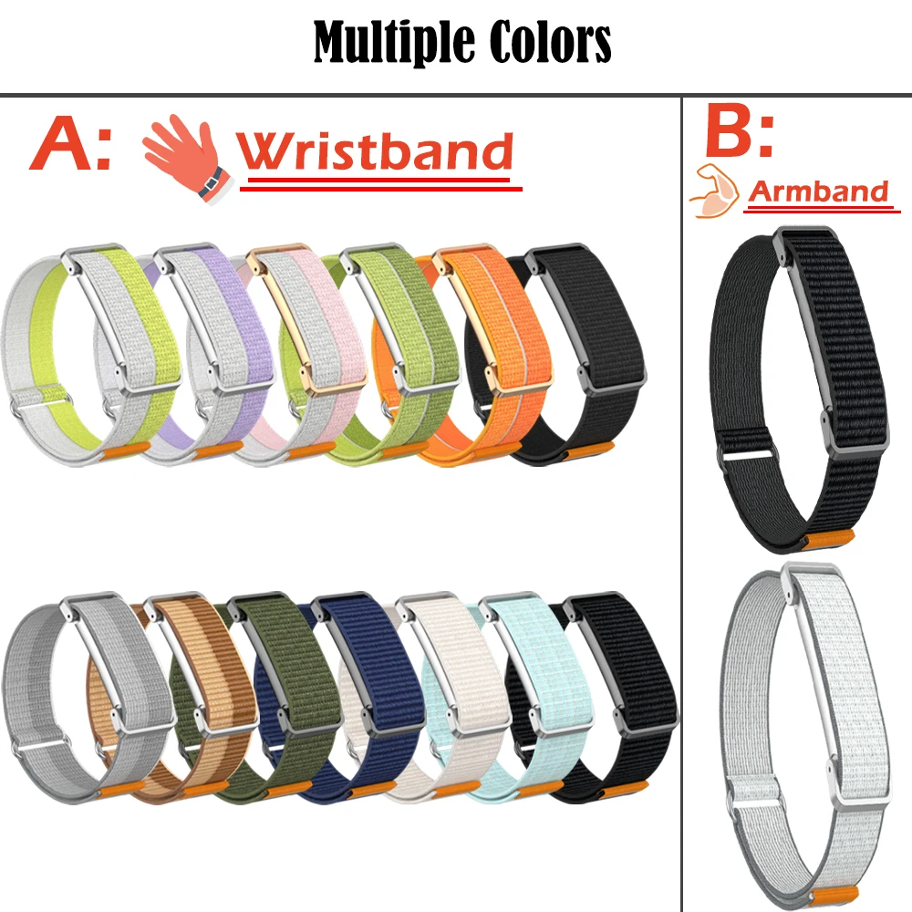 Sport Nylon Wristband Armband for Google Fitbit AirOne-Piece Lightweight Nylon Strap with Metal Frame for Google Fitbit Air