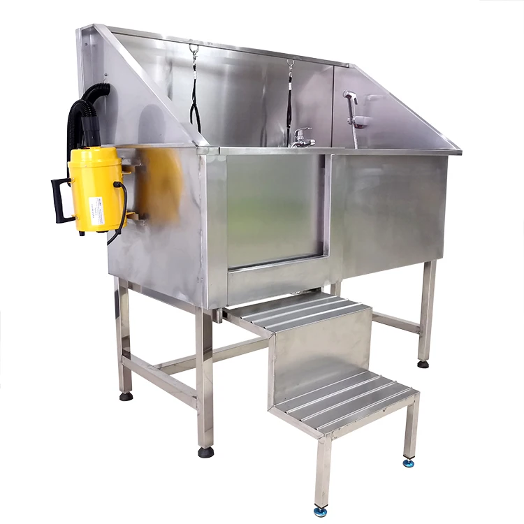 

Pet Grooming Bath Tub With Hair Dryer Spa Washing Station Pet Cleaning & Bathing Dog Bath Tub