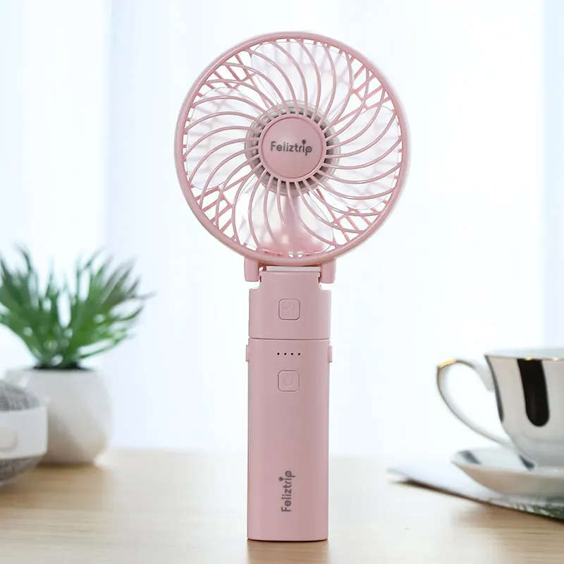 Feliztrip small fan can be held and foldable 2500Mah battery can be used as a power bank