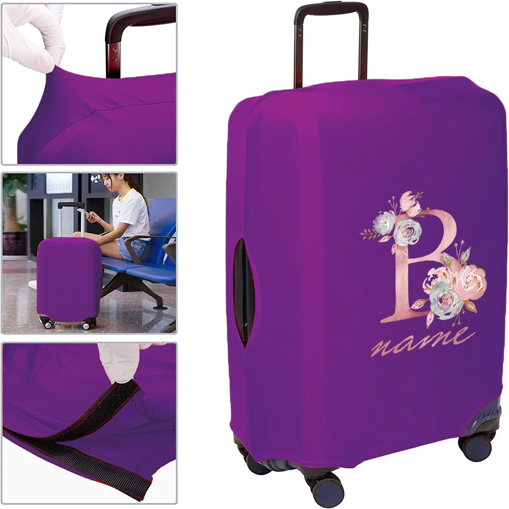 Custom Free Name Luggage Covers for 18-32 Inch Protector Travel Luggage Suitcase Cover Stretch Dust Covers Travel Accessories