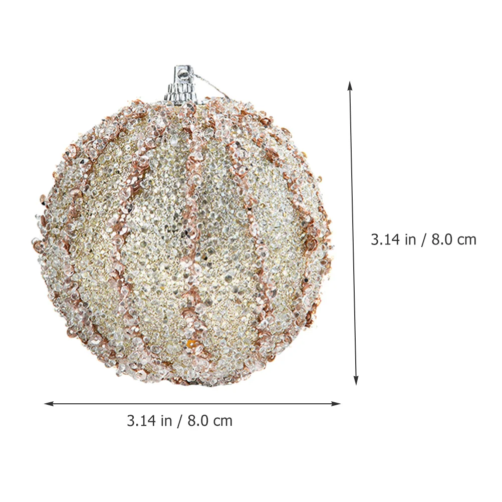 

4Pcs Christmas Balls Pendants Foam Xmas Tree Hanging Ornaments Decorative Balls Party Home Decor Christmas Tree Ornaments