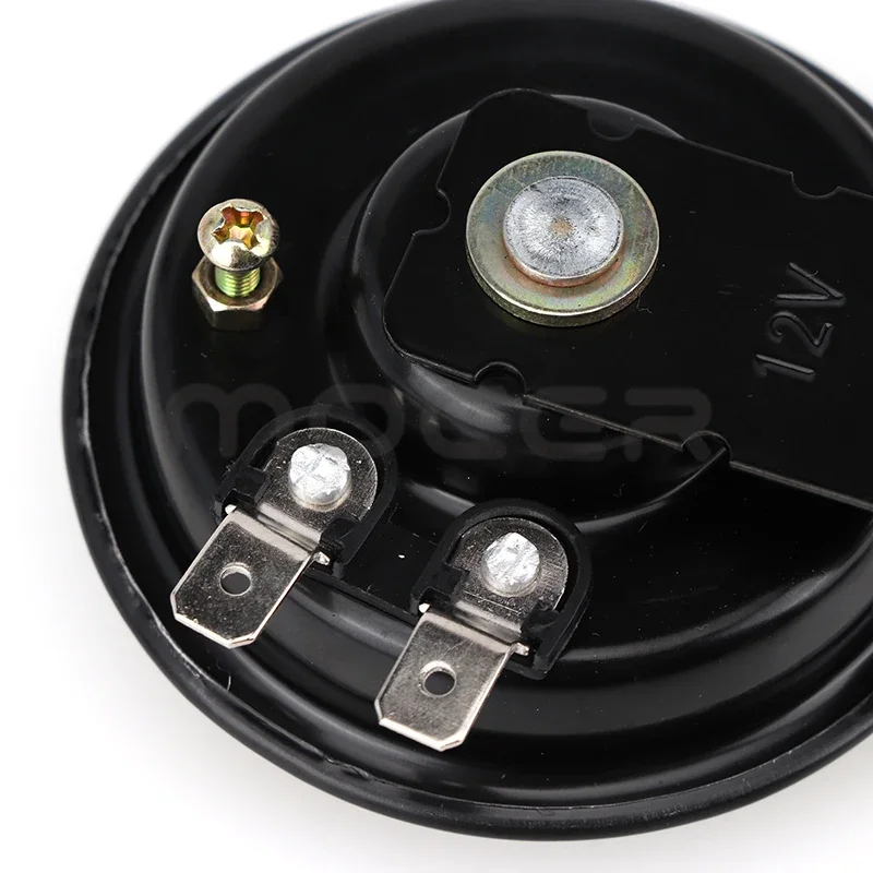 Universal Motorcycle Electric Horn kit 12V 24V 36V 48V 60V  Waterproof Round Loud Horn Speakers for Scooter Moped Dirt Bike ATV