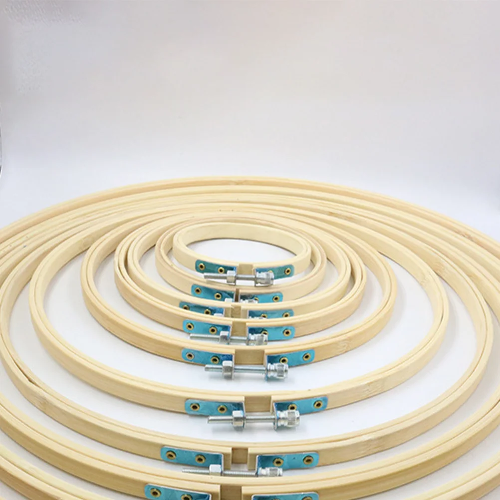 

12Pcs 25Cm Bamboo Embroidery Ring Reusable Craft Hoop for DIY Stitching Quilting Fabric Painting Wall Art Decoration Tool