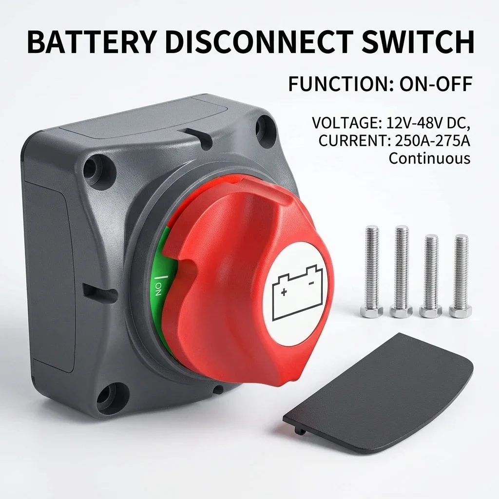 Interruptor de Desconexão de Bateria para Automóveis e Embarcações, Interruptor de Corte de Conexão de Bateria