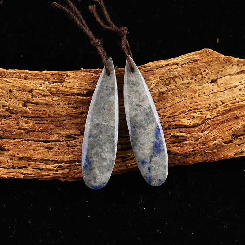 B&F Lapis Lazuli Earring Beads for Jewelry Making, Handmade Natural stones beads, Stones for jewelry Making Supplies