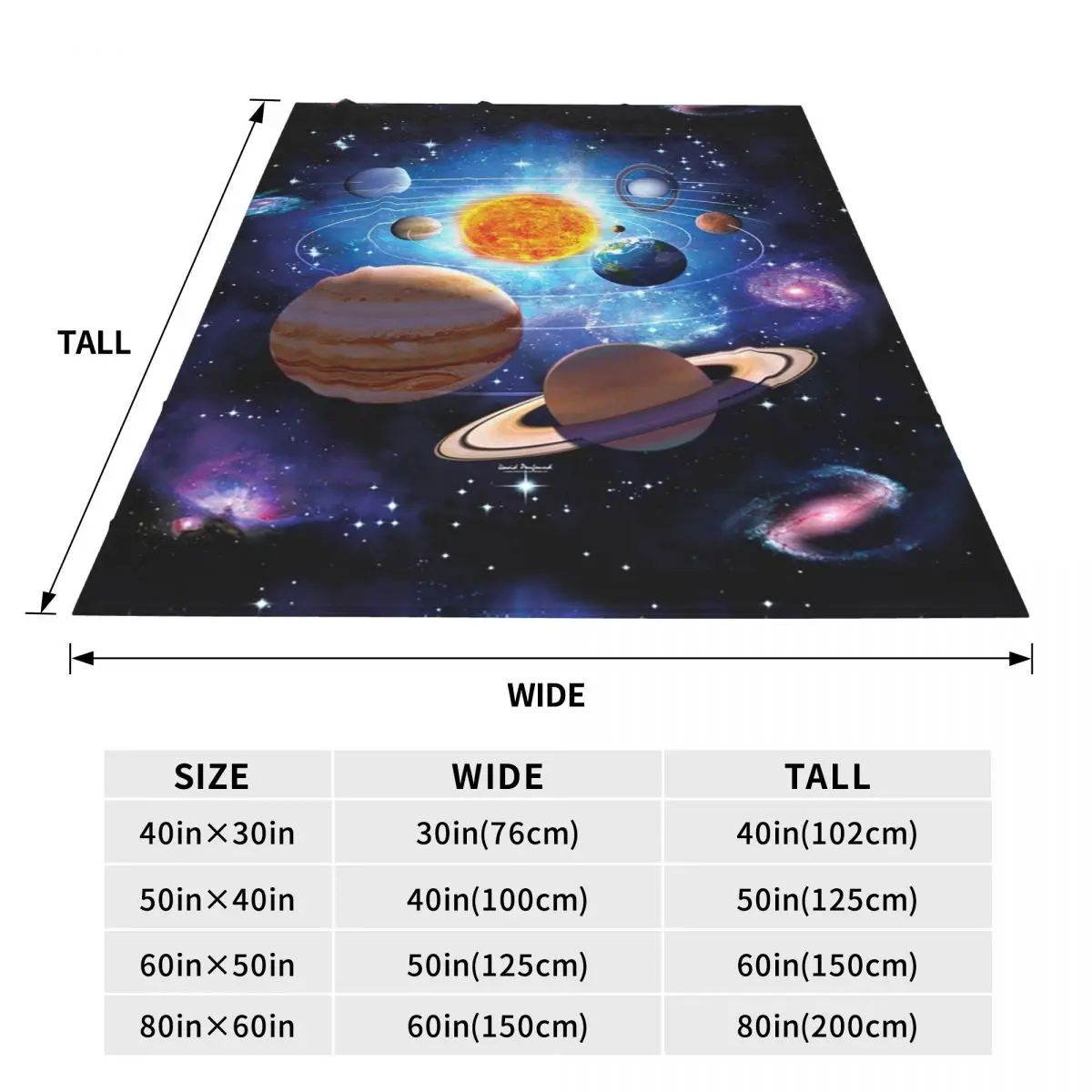 Solar System Space Planets Universe Blankets Soft Warm Flannel Throw Blanket Bedspread for Bed Travel Home Sofa