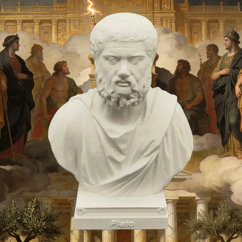 10/15/25cm Socrates Plato Aristotle Bust Model Ancient Greek Philosopher 3D Printed Resin Figurines Blank White Models Gifts view 5