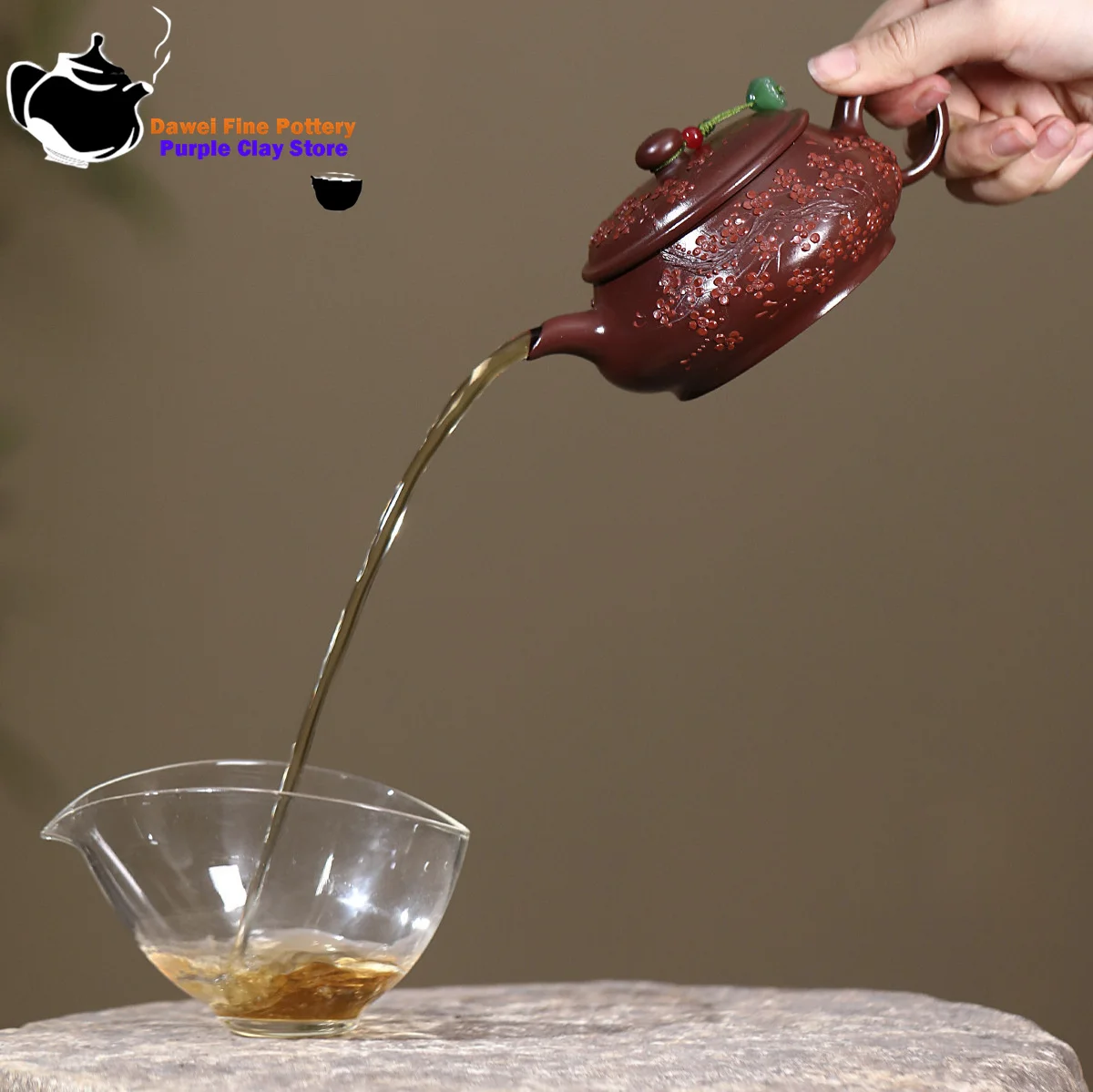 Teiera Yixing in argilla viola, minerale originale, argilla vermiglio viola, fiore di prugna, fornello luminoso, teiera, teiera cinese Kung Fu