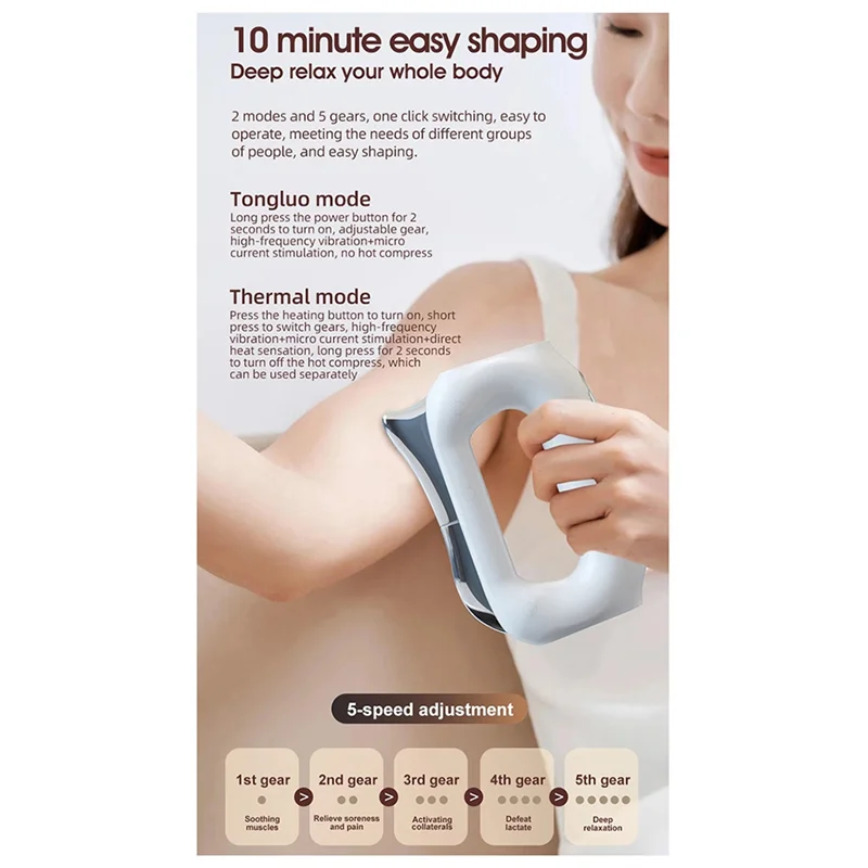 

AA20-Mini Myofascial Massager Electric Heating Fascia Knife For Muscle Pain Relief Massage Tool A
