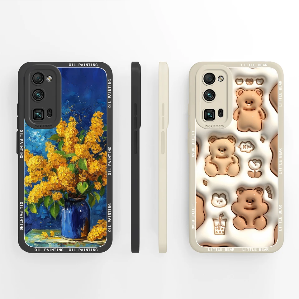 For Huawei Honor 30 Pro Plus 30S 30 Lite Cases Rabbit Astronaut Tulip Portable Soft Housing For Honor 30S 30lite 30 pro+ Coque