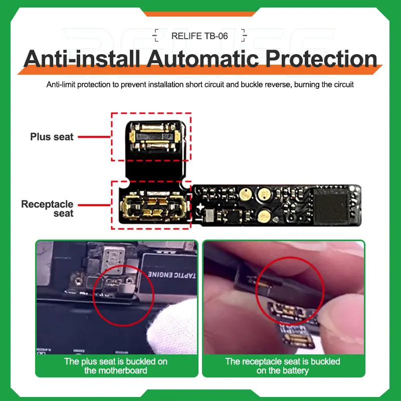 RELIFE TB-05 TB-06 TB05 06 Battery Cable Repair Instrument Setup-free and Boot-free Adapt to various models for IPhone IP8G-14PM