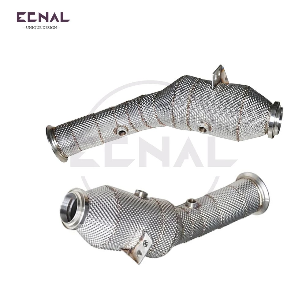 

Ecnal Exhaust Downpipe for Mercedes Benz W213 E320 E400 3.0T 2017-2023 High Quality SS304 Exhaust Pipe with Heat Shield