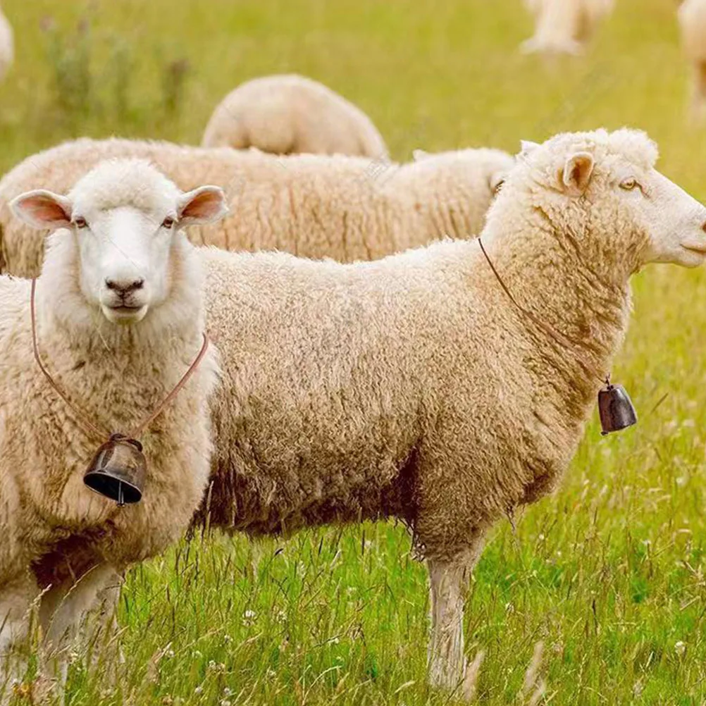 

4Pcs Sheep Bells Metal Loud Rustic Cowbells Animal Call Bells Farm Cattle Anti-Lost Noise Makers Cow Bell Noise Makers