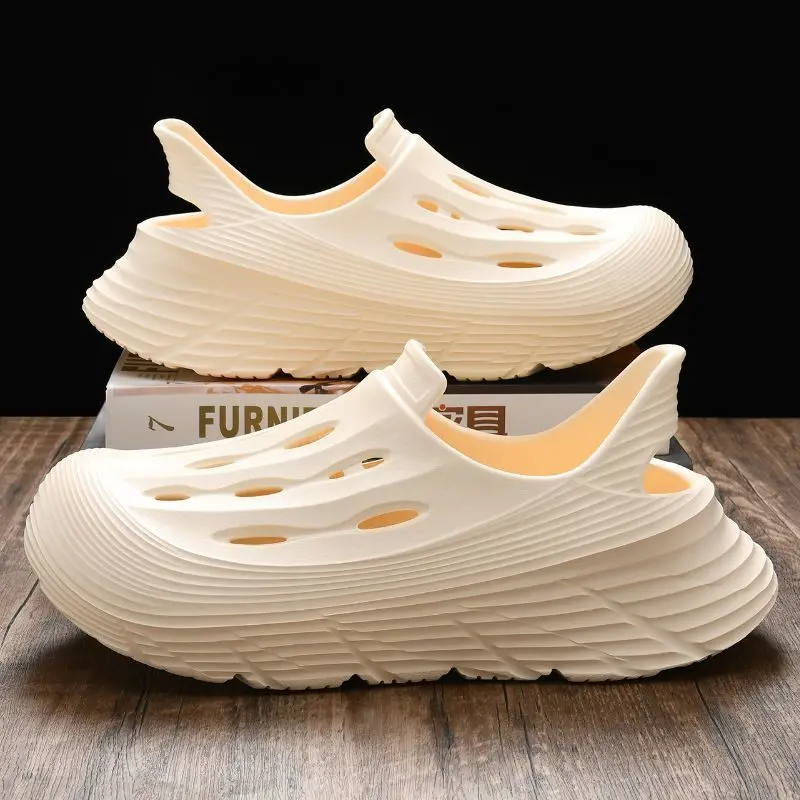 

Мужские спортивные туфли с закрытым носком и отверстием на платформе, стильные повседневные новые летние японские мужские сандалии по низкой цене, распродажа