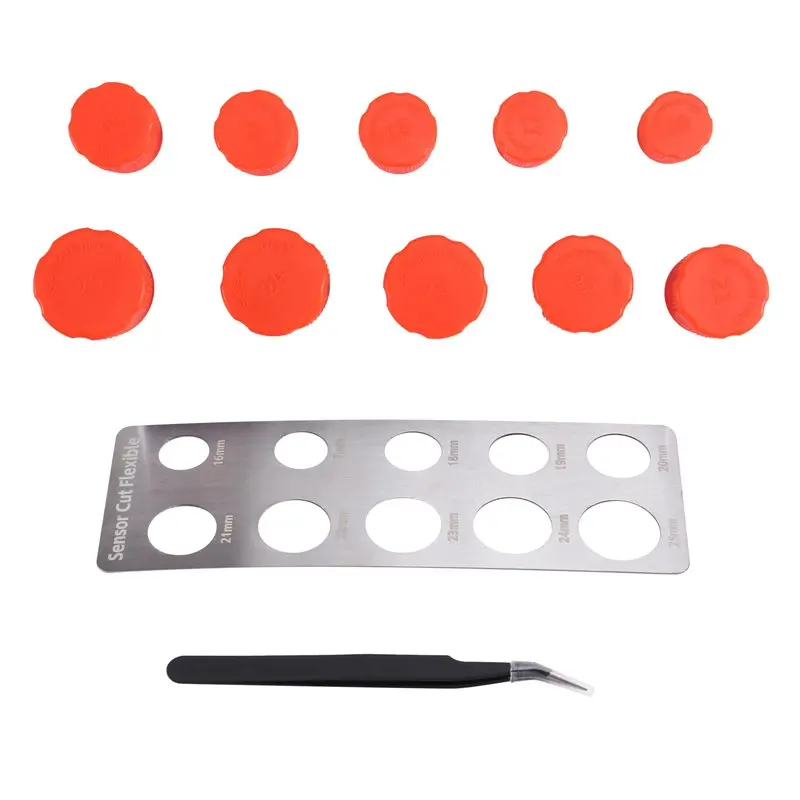 

24-Hour Delivery Vinyl Stencil Kit For Car Radar Detector- Round Knob Precision Cut Template Tools 16-25Mm For Car Film Wrapping