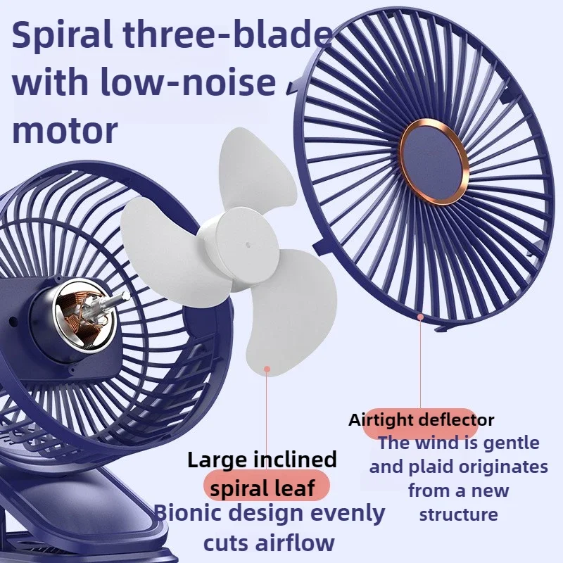 جديد USB شحن كليب مروحة متعددة الوظائف 4 في 1 تعميم مروحة يمكن أن تحمل ثلاث سرعات ضوء الليل الرياح القوية منخفضة الضوضاء
