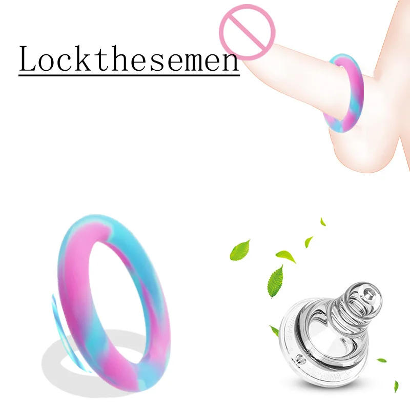 S/M/L Silicone Penis Cock Ring Sex Toys For Men Delay Ejaculation Dick Erection Semen Lock Rings High Elasticity Time Lasting