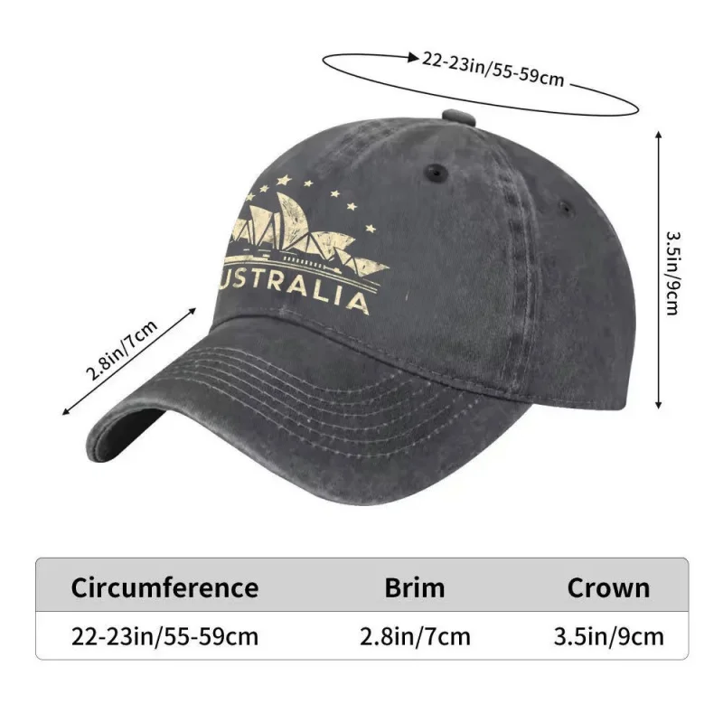 Sydney Opera House Australia Vintage Cap – Unisex Hook & Loop Baseball Hat for Travel