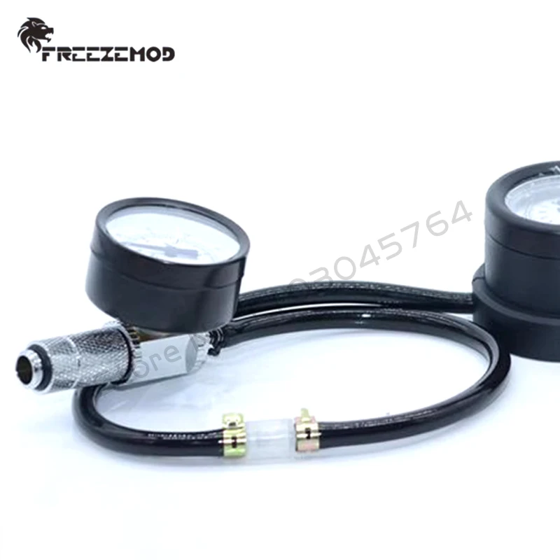 Freezemod  Water Cooling Leak Tester Device, Air Pressure Test Tools Kit Double Barometer,QYCL-2P