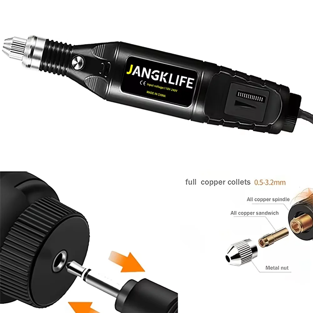 9V Mini Drill Electric Carving Pen Variable Speed Rotary Tools Kit Engraver for Grinding Polishing