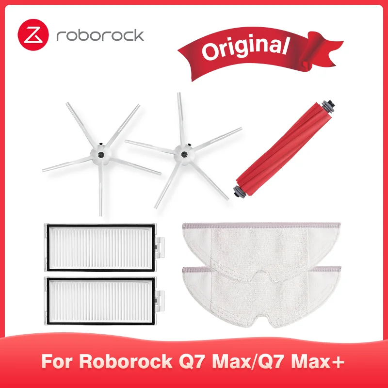 Original Roborock Q7 Max/Max+ Accessory Dust Bag/Mop Cloths/ Filter/Side Brush/Main Brush(optional), roborock Q7 Max Spare Parts