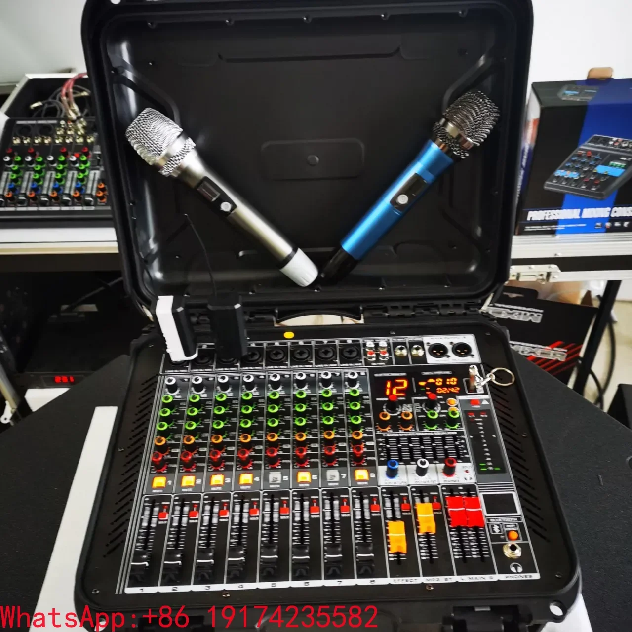 New Mixer 8-Channel with 500W Power Amplifier, Suitable for Performance Projects, Suitable for Wireless Microphone