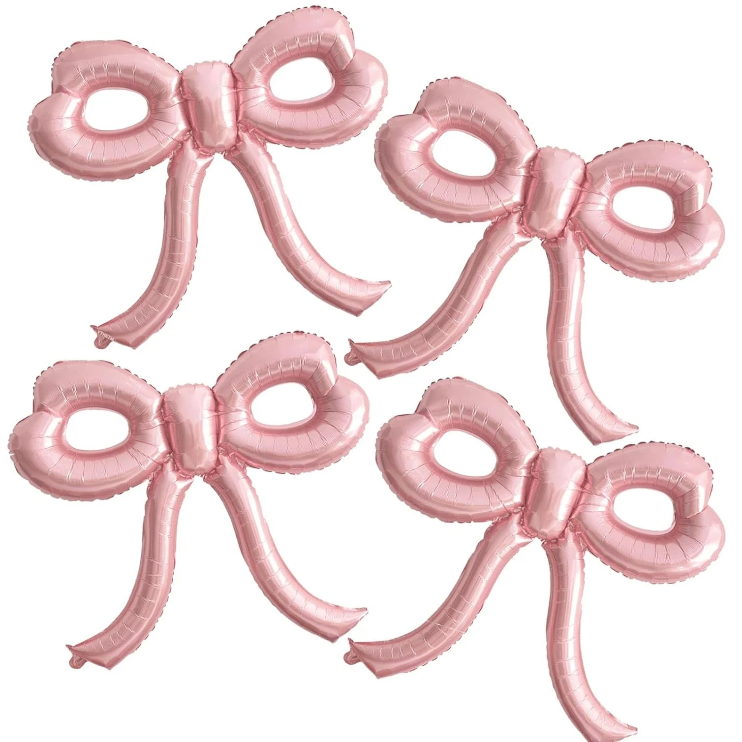 Rosa Schleife Luftballons Schleife Partydekorationen Mädchen Frauen Rosa Schleife Geburtstagsdekorationen Folienballon Hochzeit Bachelorette Party Supplie