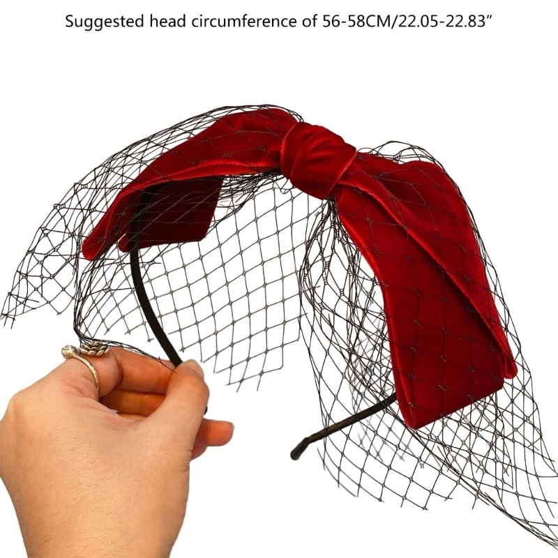 Elegan Busur Besar Rambut Band Photo Booth Props Putri Headband Headpiece Pesta