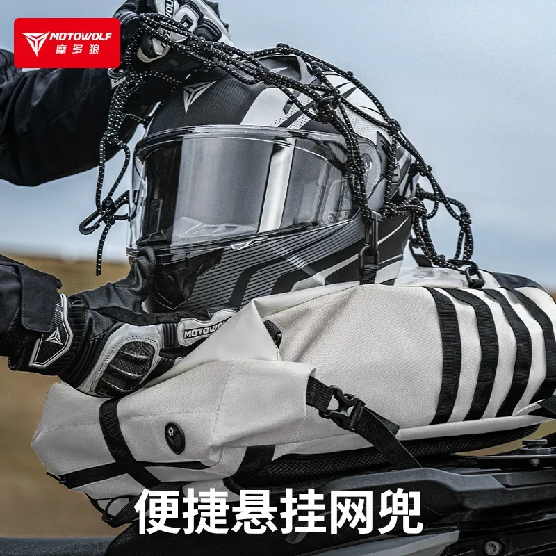 جديد Motowolf مقاوم للماء دراجة نارية على ظهره لمسافات طويلة السفر حقيبة جافة المحمولة موتو خوذة حقيبة خزان المياه حزمة الترطيب