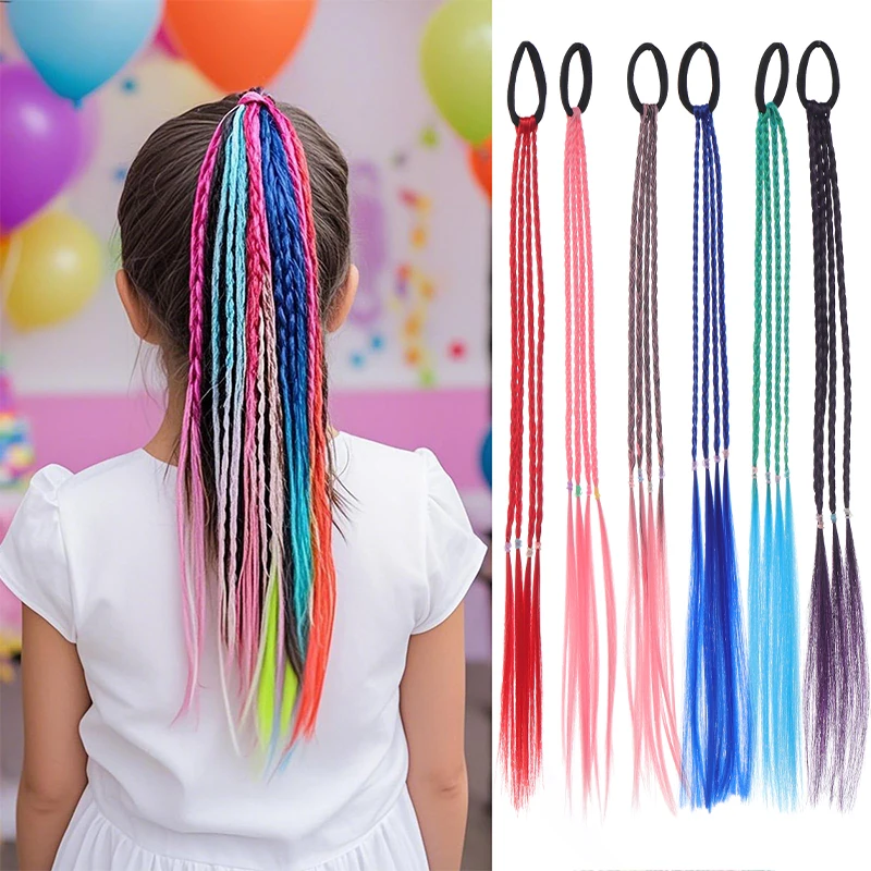 

Парик хвост боксерская коса детская эластичная веревка резинка боксерский парик коса 6 шт.