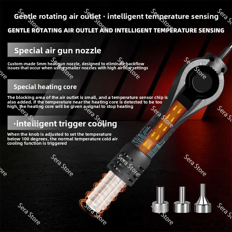 858Pro hot air gun mobile phone maintenance dismantling and welding table adjustable temperature digital display air gun spiral
