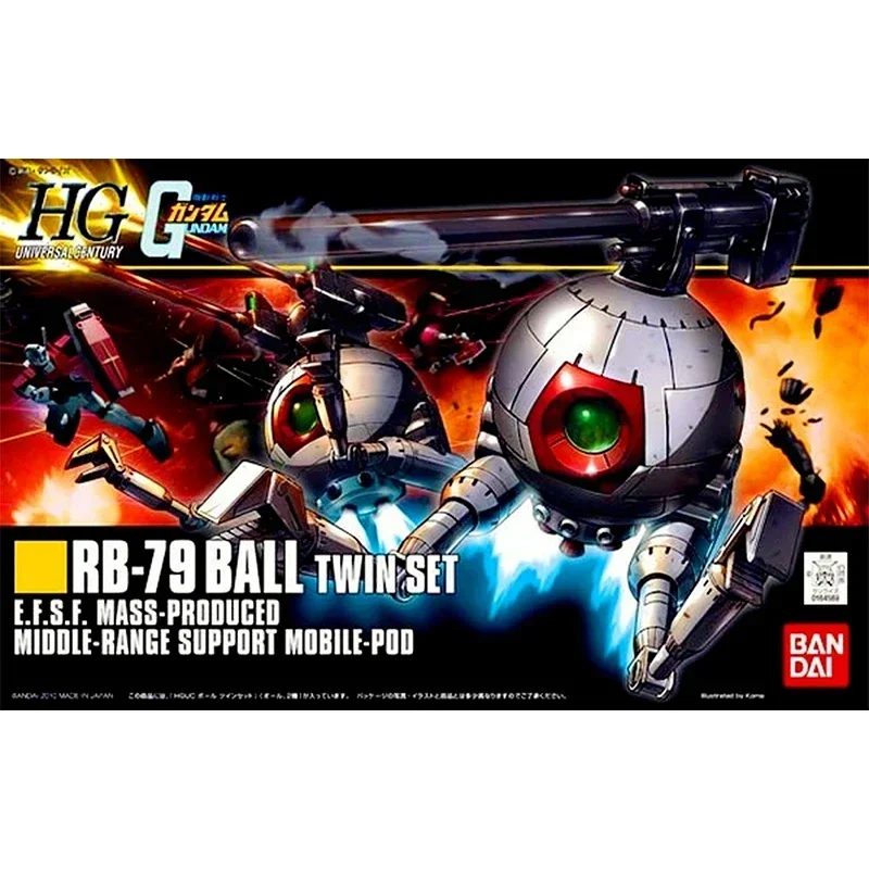 Bandai Original GUNDAM  MODEL KIT ANIME FIGURE HGUC RB-79 BALL TWIN SET COLLECTION GUNPLA Anime Action Figure Assembly Model