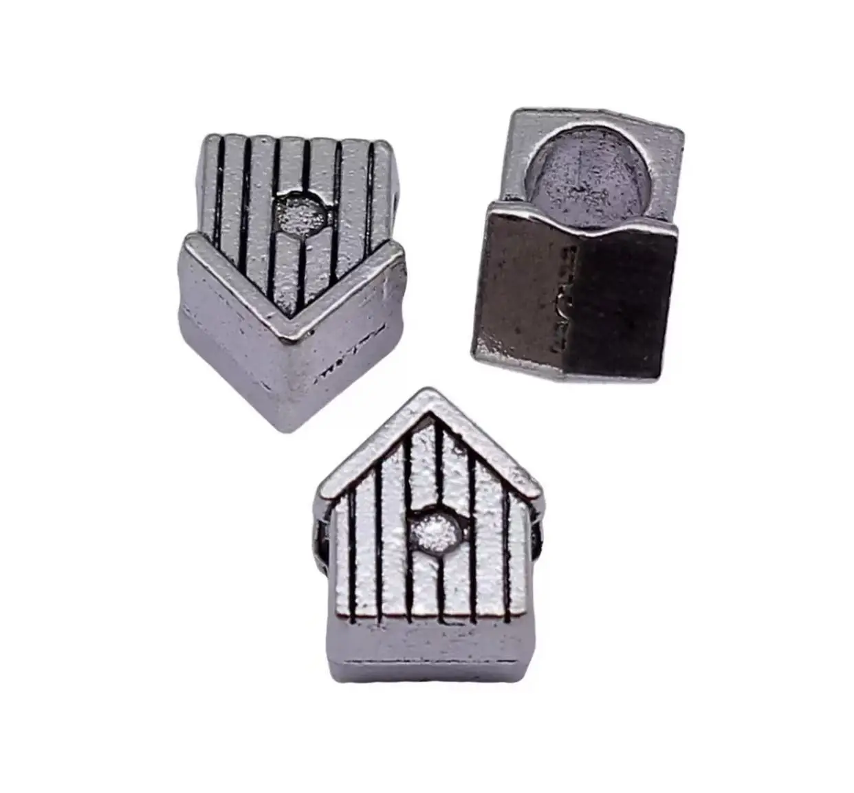 

10pcs 10*9*7.5 mm Lovely house design big hole spacer bead HW3938 Zinc alloy metal handmade fidnings