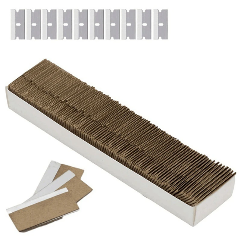 

100Pcs Blade Adhesive Decal Sticker Window Window Residue Cleaning And Removing Tool Durable Easy Install Easy To Use